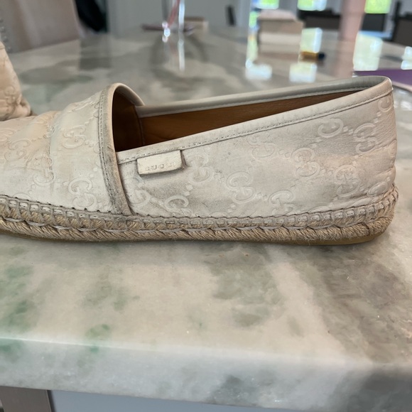 GUCCI GG CANVAS & LEATHER ESPADRILLE - Picture 3 of 12